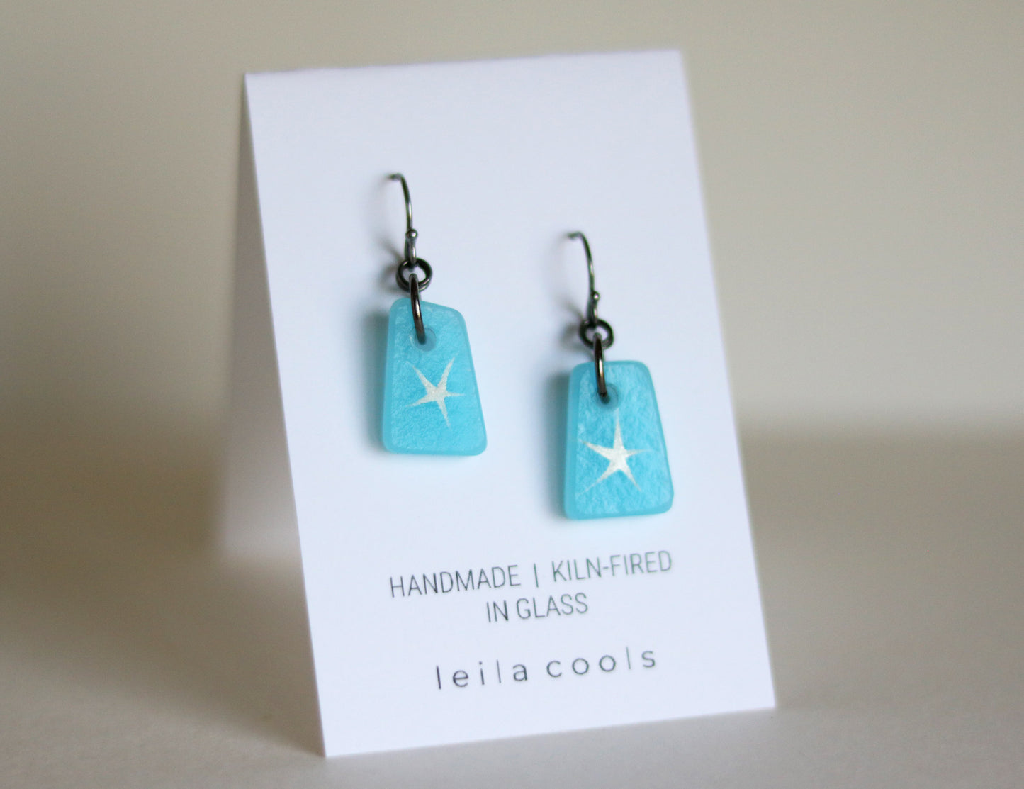 Aqua Star Earrings - One-of-a-Kind