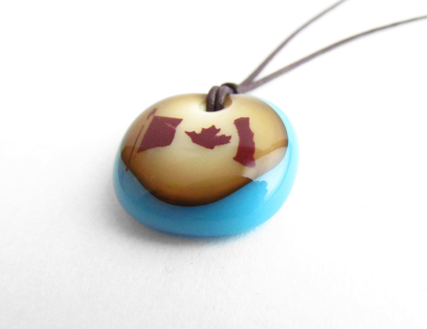 Vintage colours Canada Maple Leaf Flag pendant