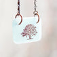 Light Blue tree of life necklace on delicate chain 
