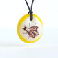 Honey bee necklace in cream and yellow