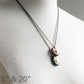 Photo of pendant on 18 inch and 20 inch cord necklaces