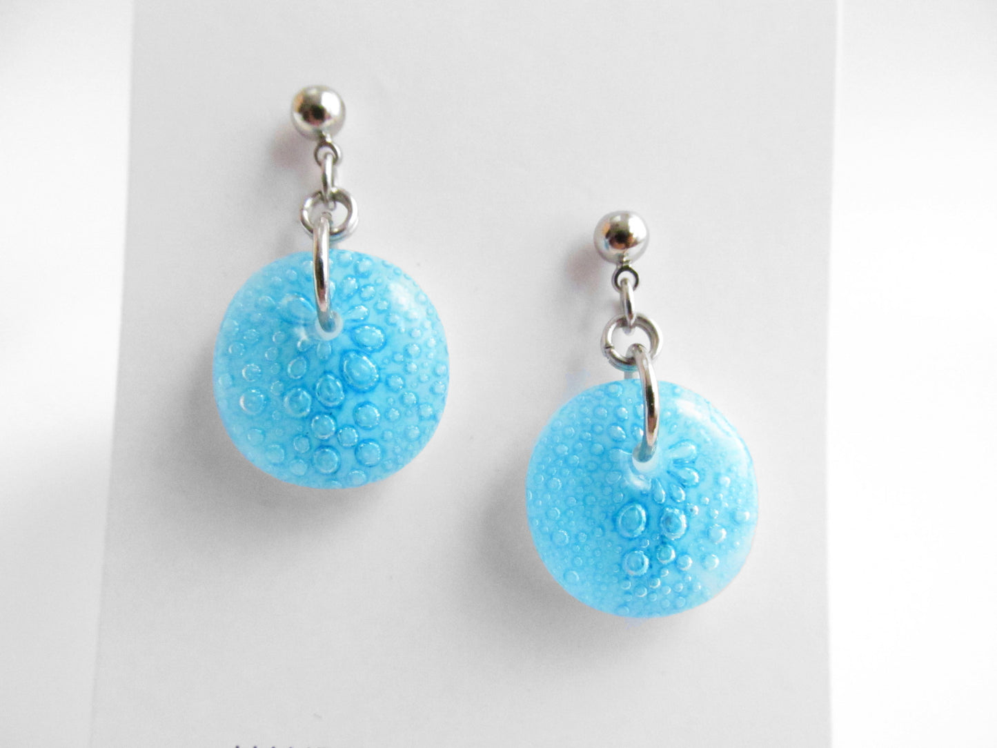 Aqua Bubble Drop Earrings - One-of-a-Kind