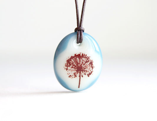 Dandelion Puff Ball Necklace