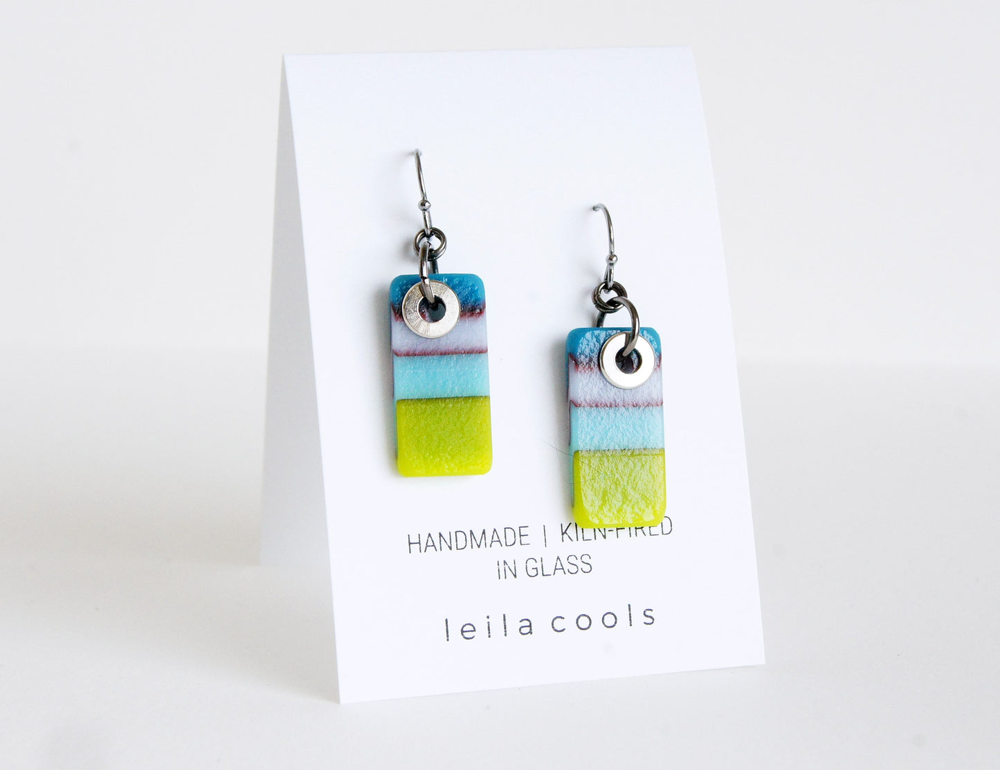 art glass earrings handmade in Canada