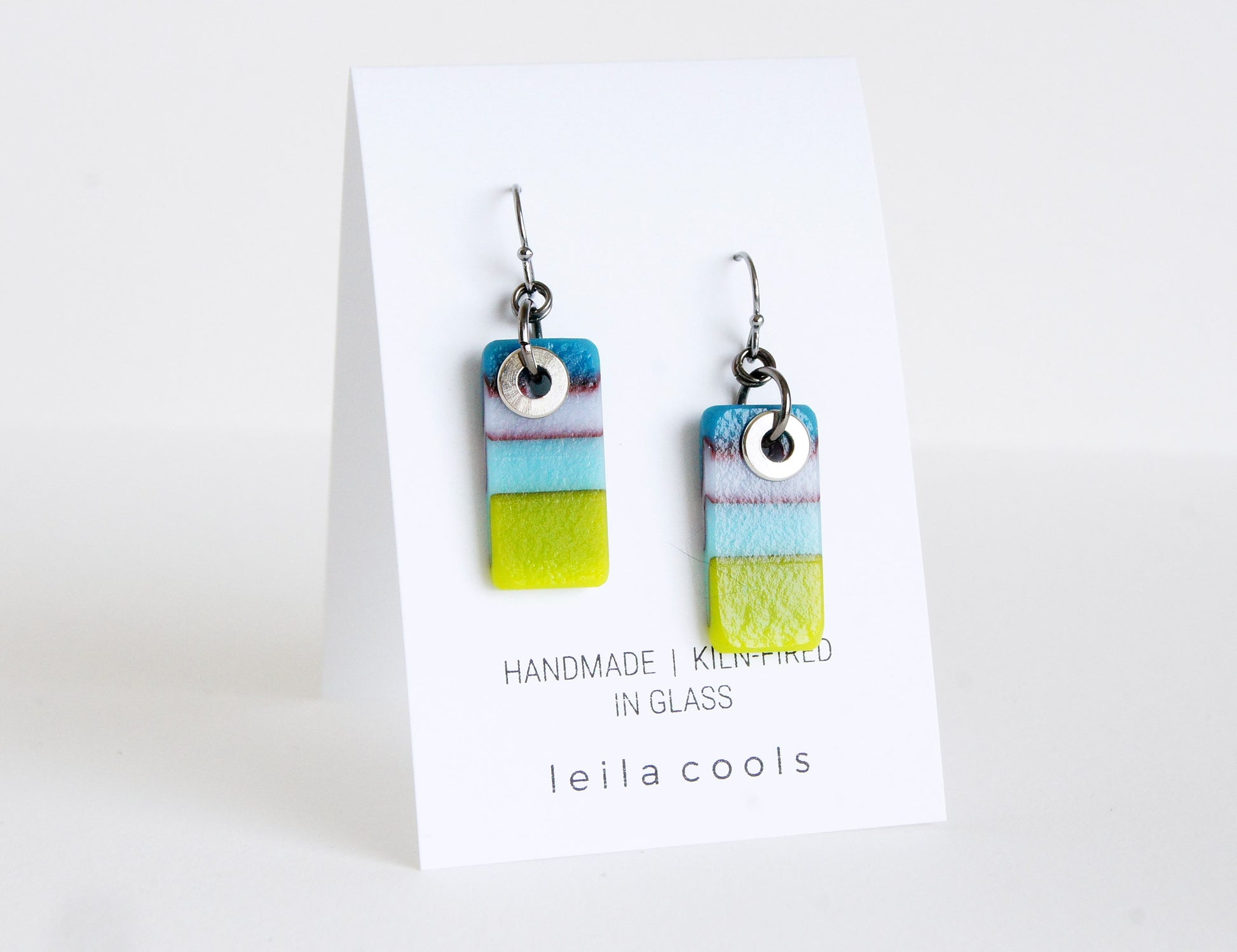 art glass earrings handmade in Canada