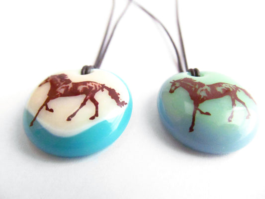 Wild horse necklaces in your choice of colour.