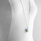 Earth Water and Sky Pendant Necklace on Long Chain