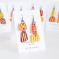 Mismatched Earrings Yellow Orange Red #10
