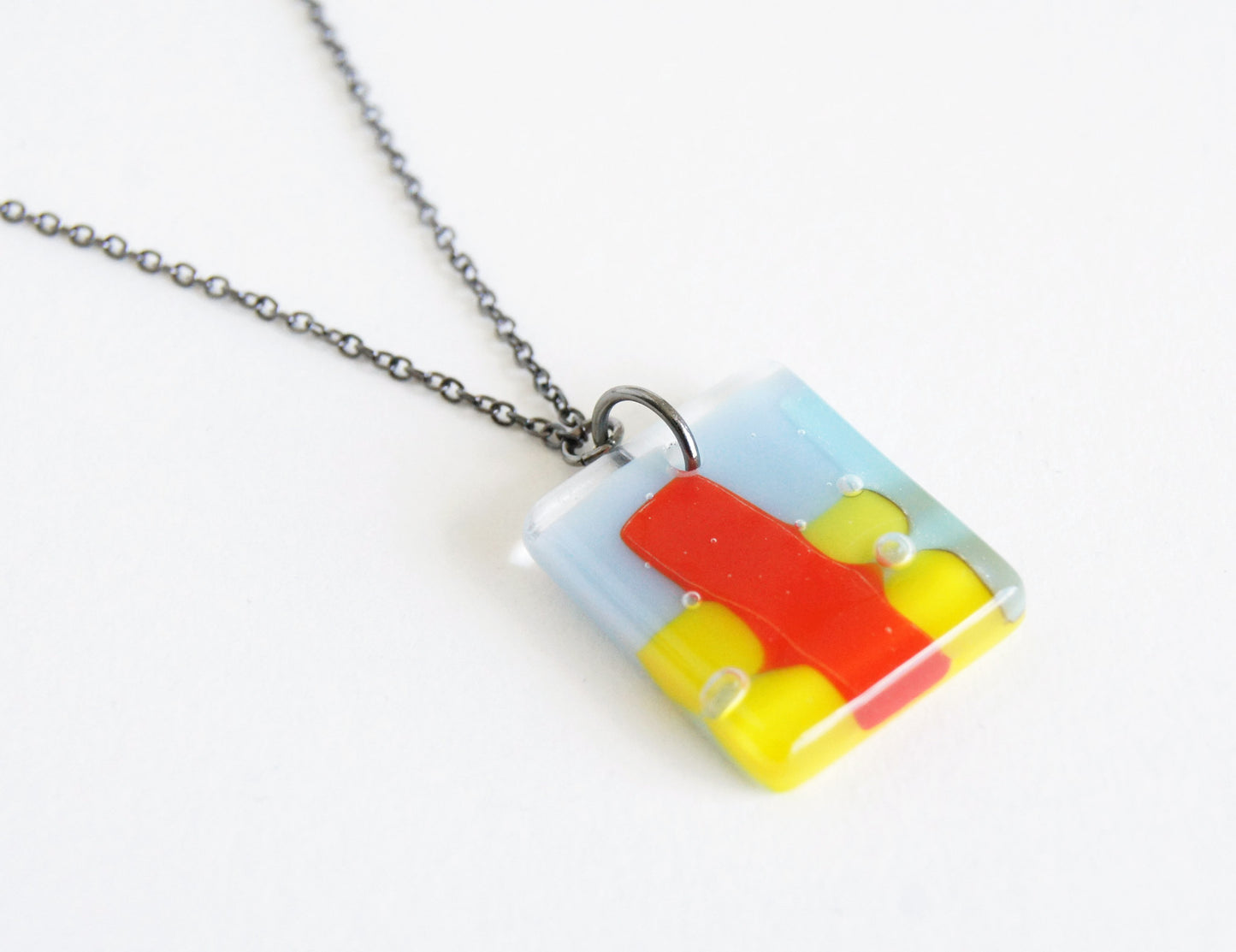 Glass Pendant Necklace #12