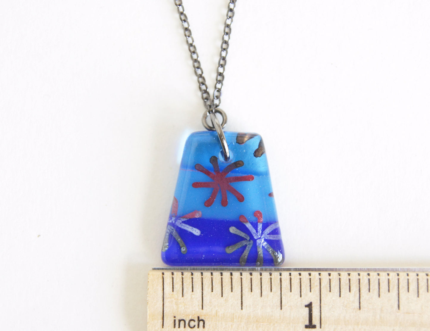Glass Pendant Necklace #9