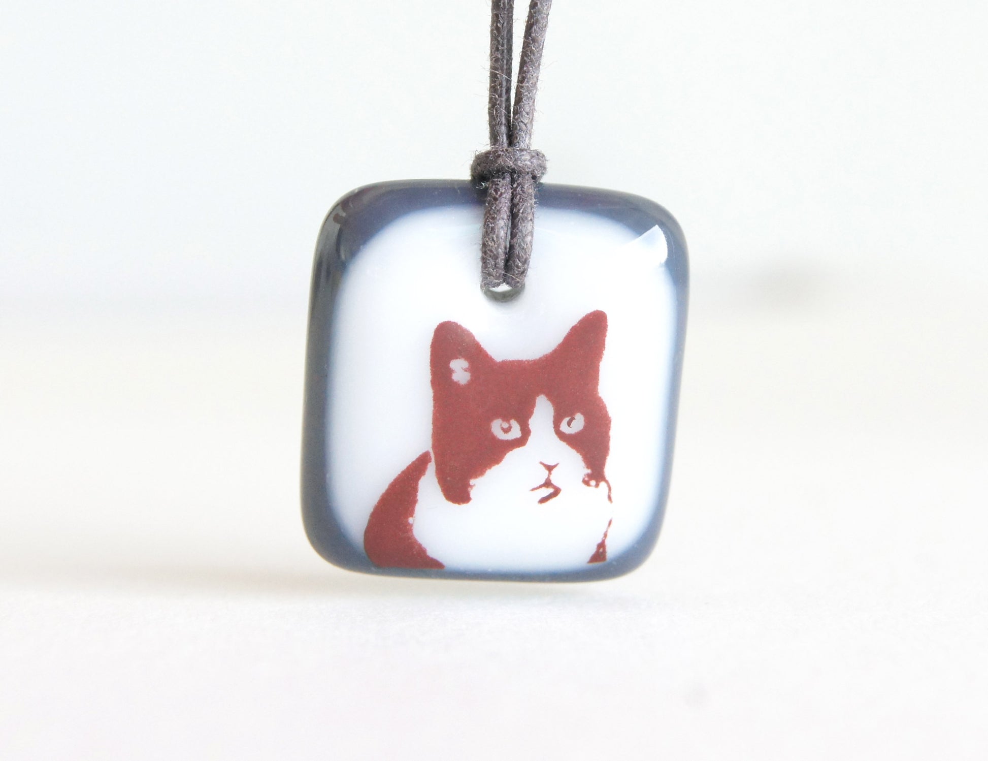 Black and White Cat Pendant