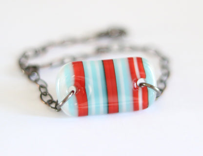 Red Stripe Bracelet