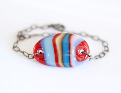 Striped Oval Bracelet