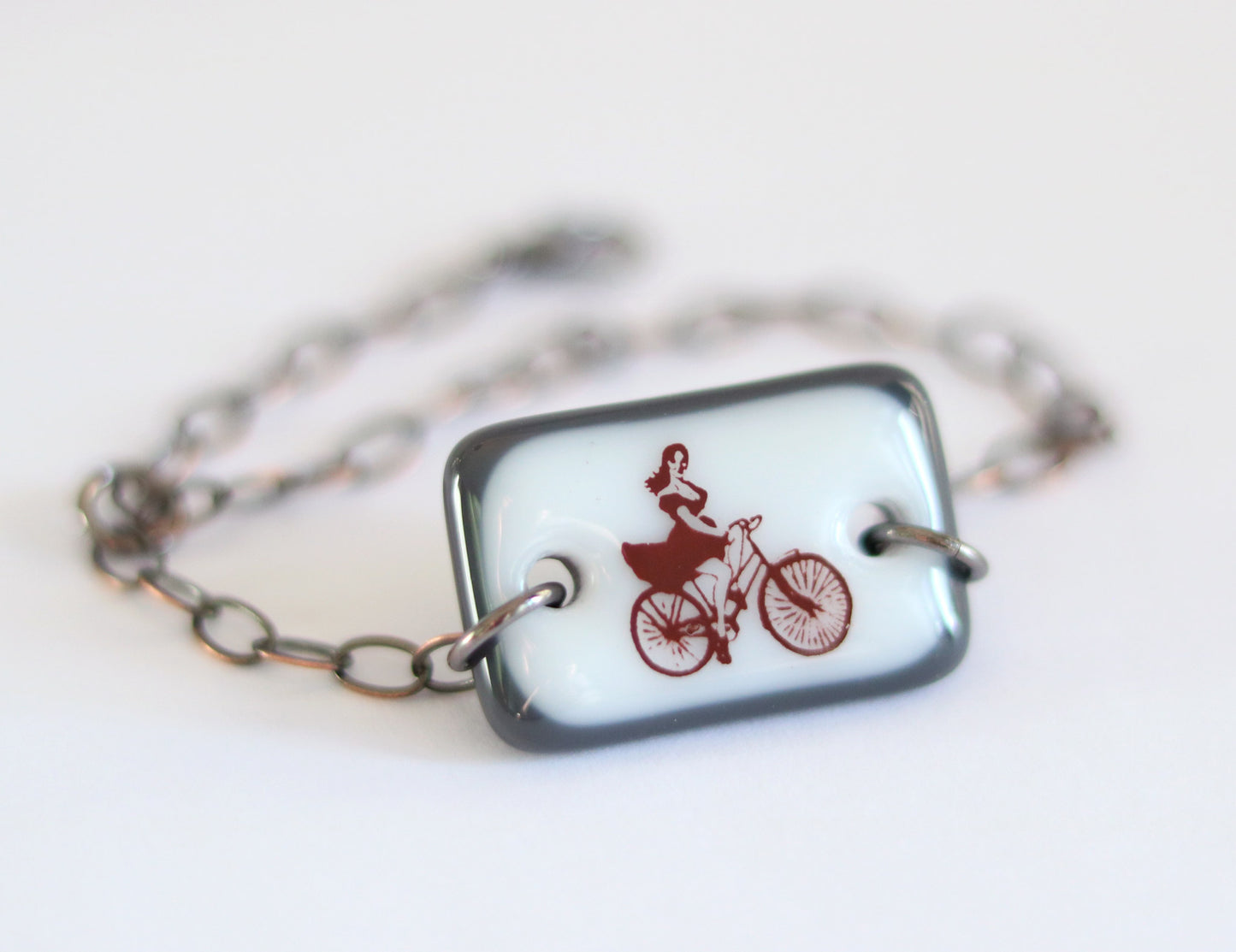 Lady on a Bicycle Bracelet