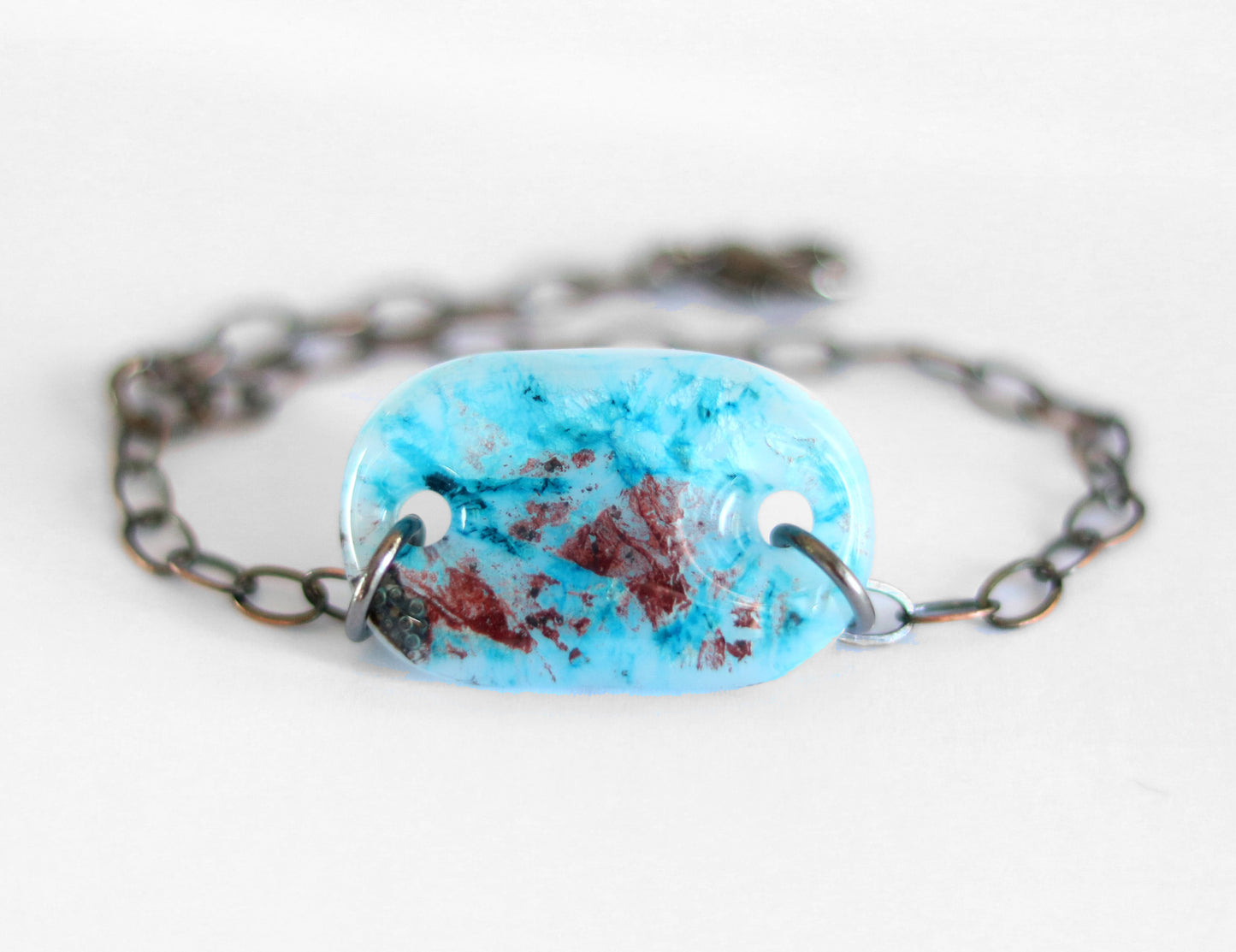 Aquamarine and Copper Bracelet