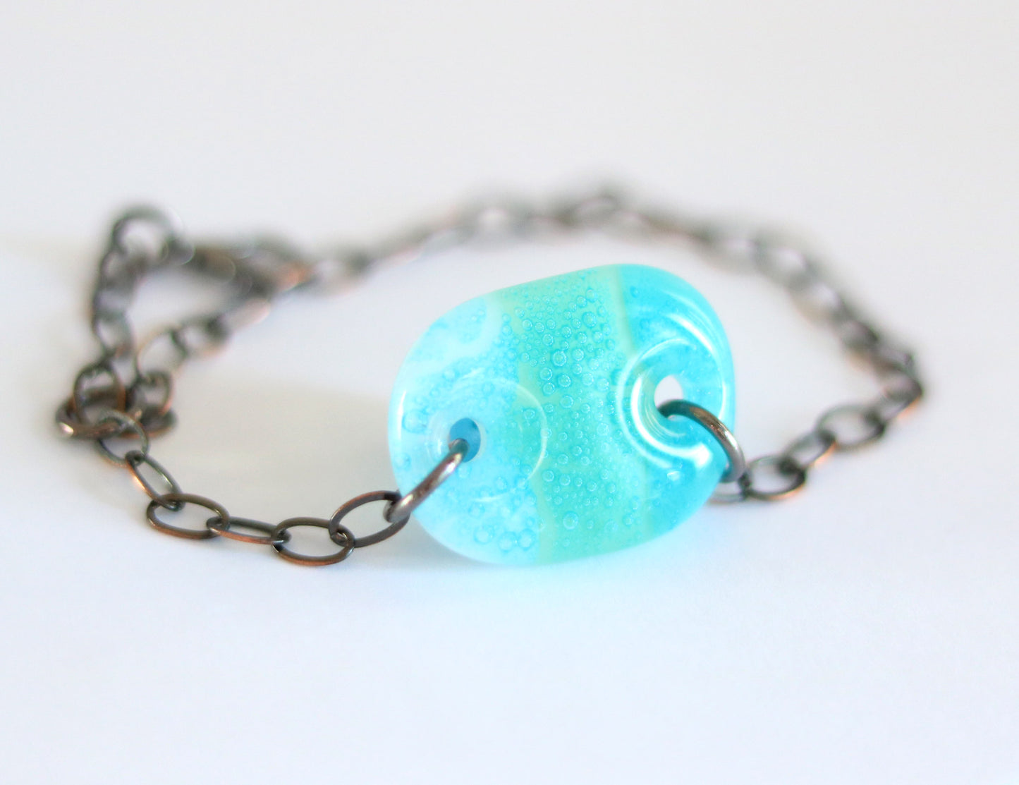 Patina Blue Bubble Bracelet