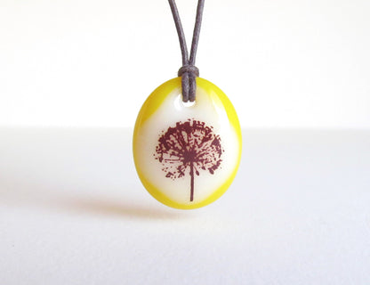 Dandelion Puff Ball Necklace