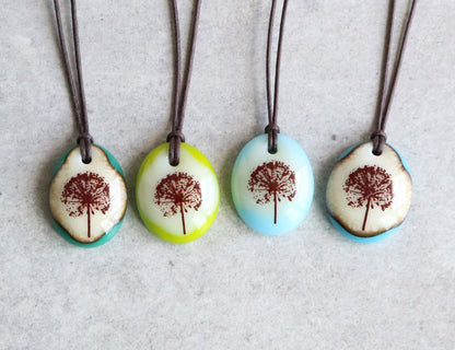 Dandelion Puff Ball Necklace