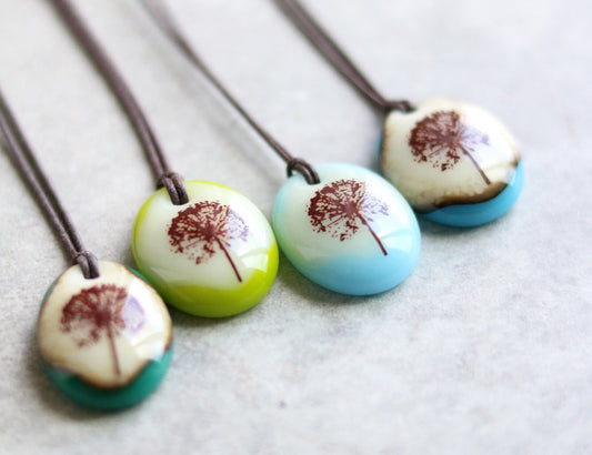 Dandelion Puff Ball Necklace