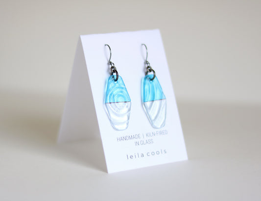 Pressed Glass Drop Earrings