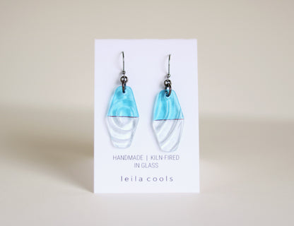 Pressed Glass Drop Earrings