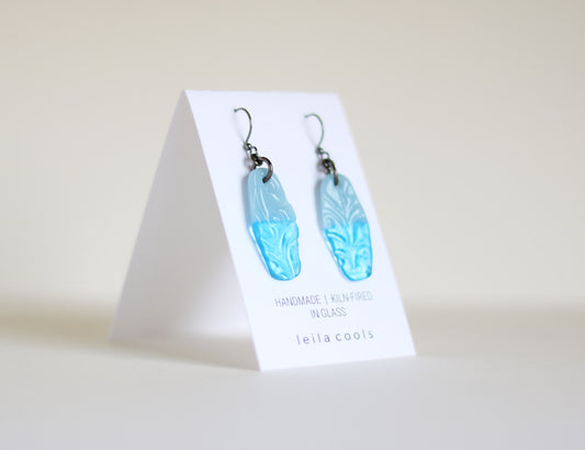 Pressed Glass Drop Earrings