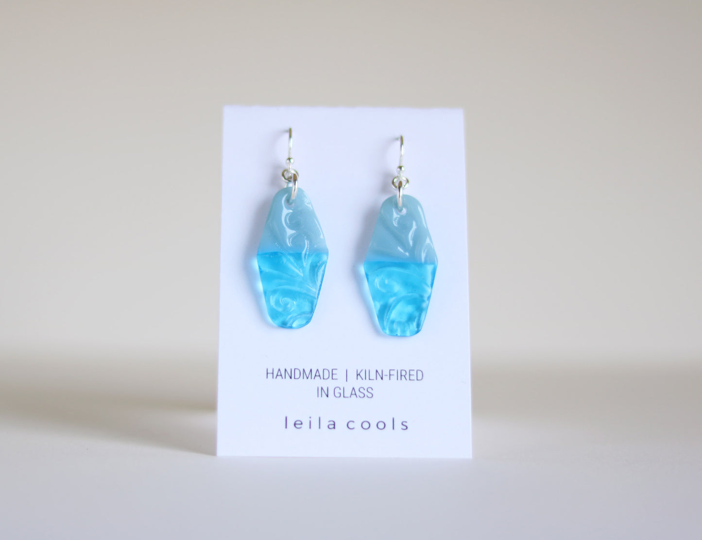 Pressed Glass Drop Earrings