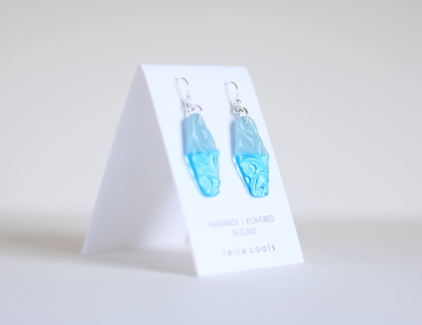 Pressed Glass Drop Earrings