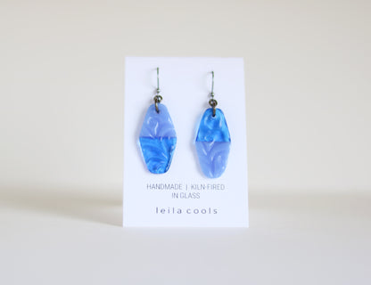 Pressed Glass Drop Earrings