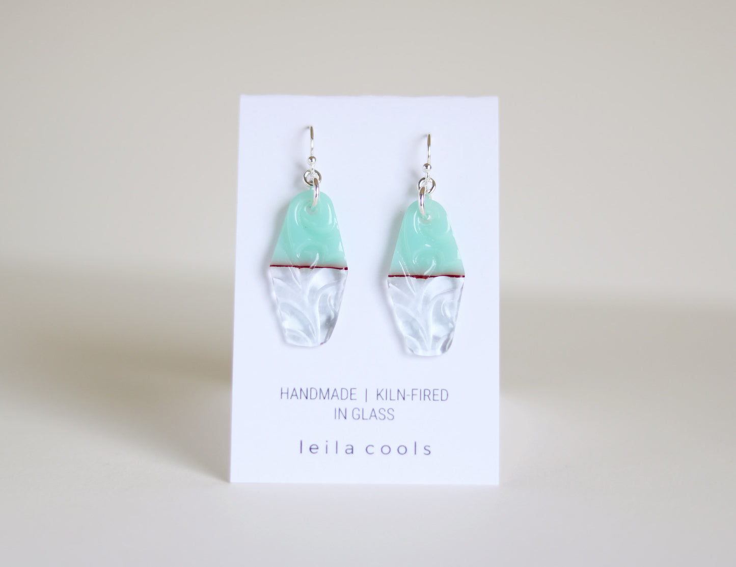 Pressed Glass Drop Earrings