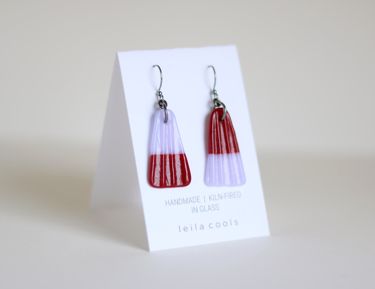 Pressed Glass Drop Earrings