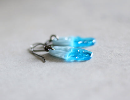 Pressed Glass Drop Earrings