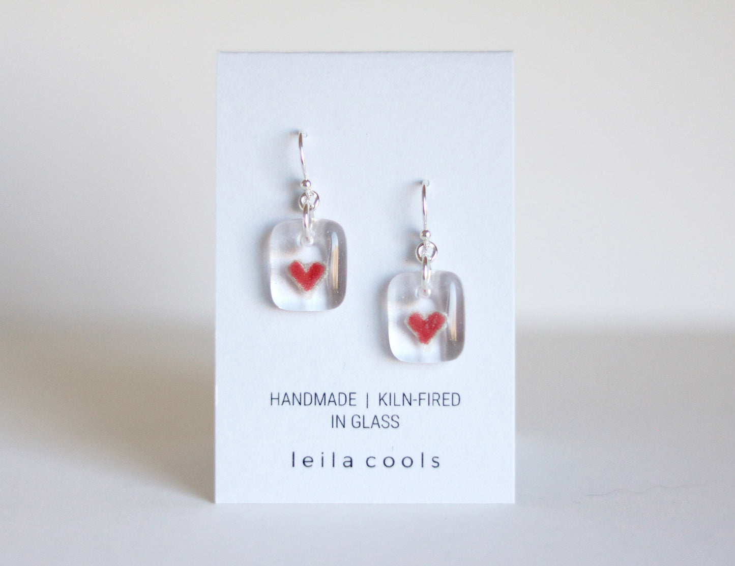 Heart Earrings - Red
