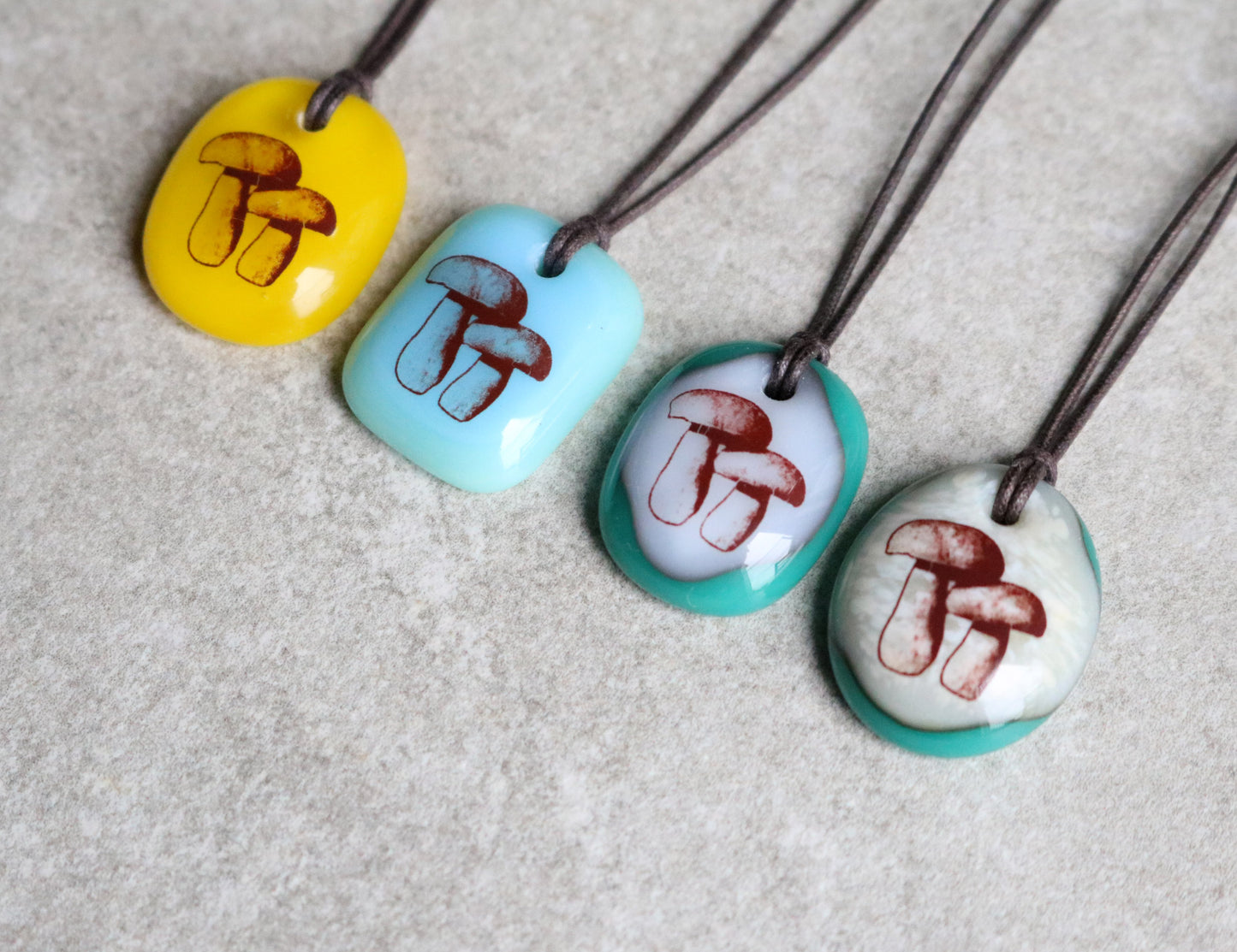 Toadstool Mushrooms Necklace