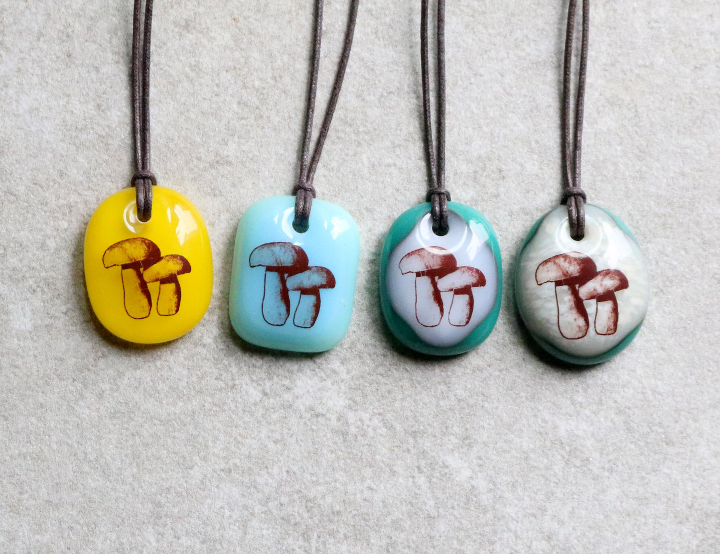 Toadstool Mushrooms Necklace