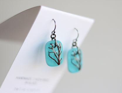 Turquoise Tree Branch Earrings
