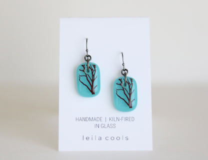 Turquoise Tree Branch Earrings