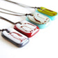 Fun penguin necklaces handmade in colorful glass