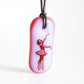 lavender and rose pink ballerina pendant necklace