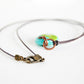 Glass Drop Necklaces with Copper and Brass