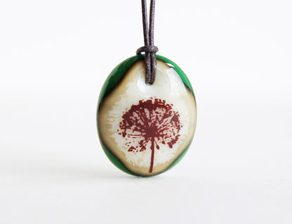 Dandelion Puff Ball Necklace