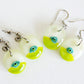 Bubble Dot Earrings - Cream and Light Olive