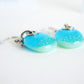 Aqua Bubble Drop Earrings