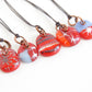 Glass Drop Necklaces with Copper and Brass