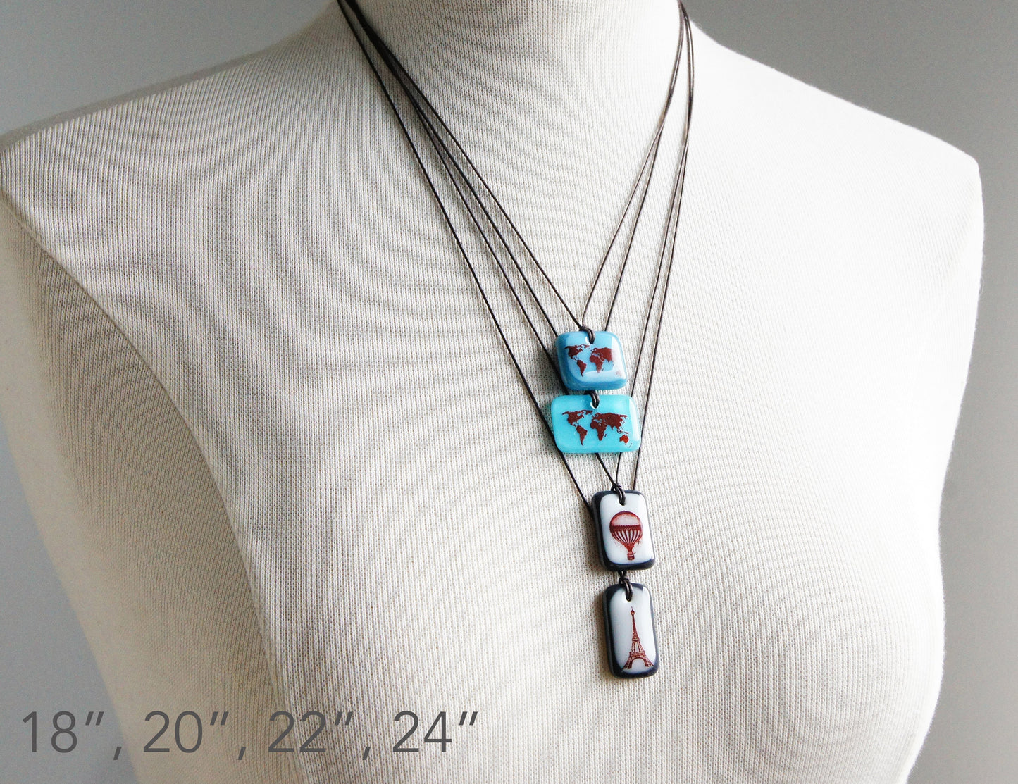 World Map Necklace