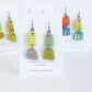 Mismatched Earrings Blue Green #5