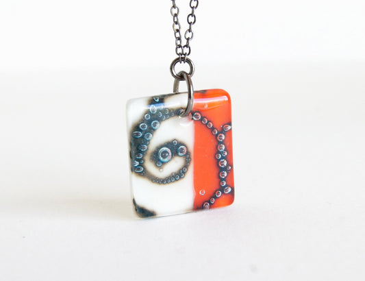 Glass Pendant Necklace #13