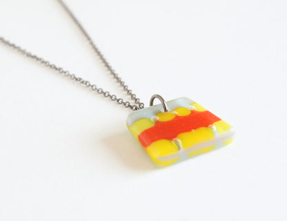 Glass Pendant Necklace #6