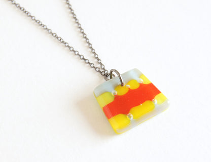 Glass Pendant Necklace #6