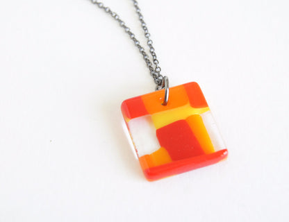 Glass Pendant Necklace #10